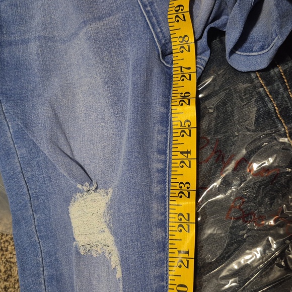 Guess Lia Pearl Embellished Skinny Jean Peacock Blue Wash Women's 26 NWT $55 - Picture 11 of 11